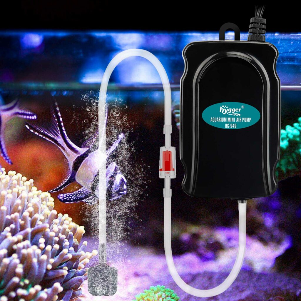 Hygger Mini Aquarium Air Pump Kit For 1 20 Gallon Fish Bowl With Air Tube Air Stone Check