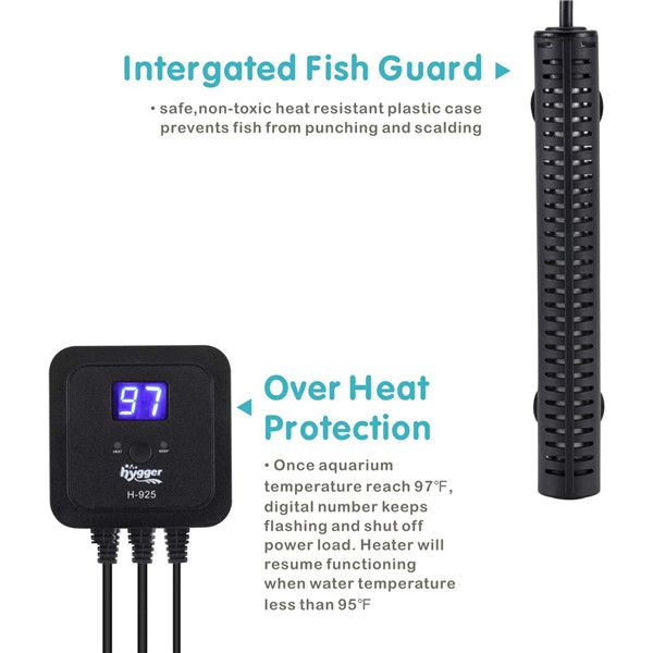 hygger Aquarium Heater with External Digital Temperature Controller for  Reef & Saltwater - Hygger Wholesale